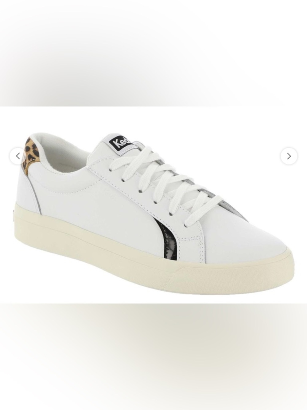 Keds Pursuit Leopard Leather Lace Up Sneakers Size 9 EUC